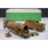 Boxed Overland Models HO gauge USRA Standard Heavy 2-8-2 brass locomotive & tender, made in Korea by