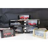 Seven boxed / cased 1:43 continental diecast models to include 4 x Pauls Model Art Minichamps and