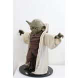 Star Wars - Gentle Giants lifesize Yoda limited edition statue, missing lightsabre but otherwise