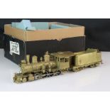 Sunset Models HO gauge D & RGW 2-8-0 brass locomotive & tender by Samhongsa, unpainted, no