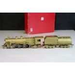 Boxed Westside Model Company HO gauge Great Northern H-7 4-6-2 Pacific brass locomotive & tender