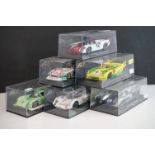 Six cased Fly Model slot cars to include A142 Ford Capri RS Turbo Nururgring DRM 1981, C66 Porsche