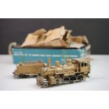 Boxed Akane Model Trains HO gauge M&P 2-8-0 brass locomotive & tender, unpainted, made in Japan by T