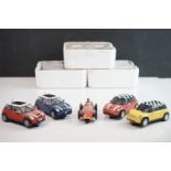 Five Scalextric slot cars within original Hornby polystyrene to include Classic Racing Car, and 4