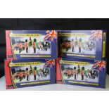 Four boxed Britains Trooping The Colour metal figure sets to include 2 x 40113 Irish Guards, 40110