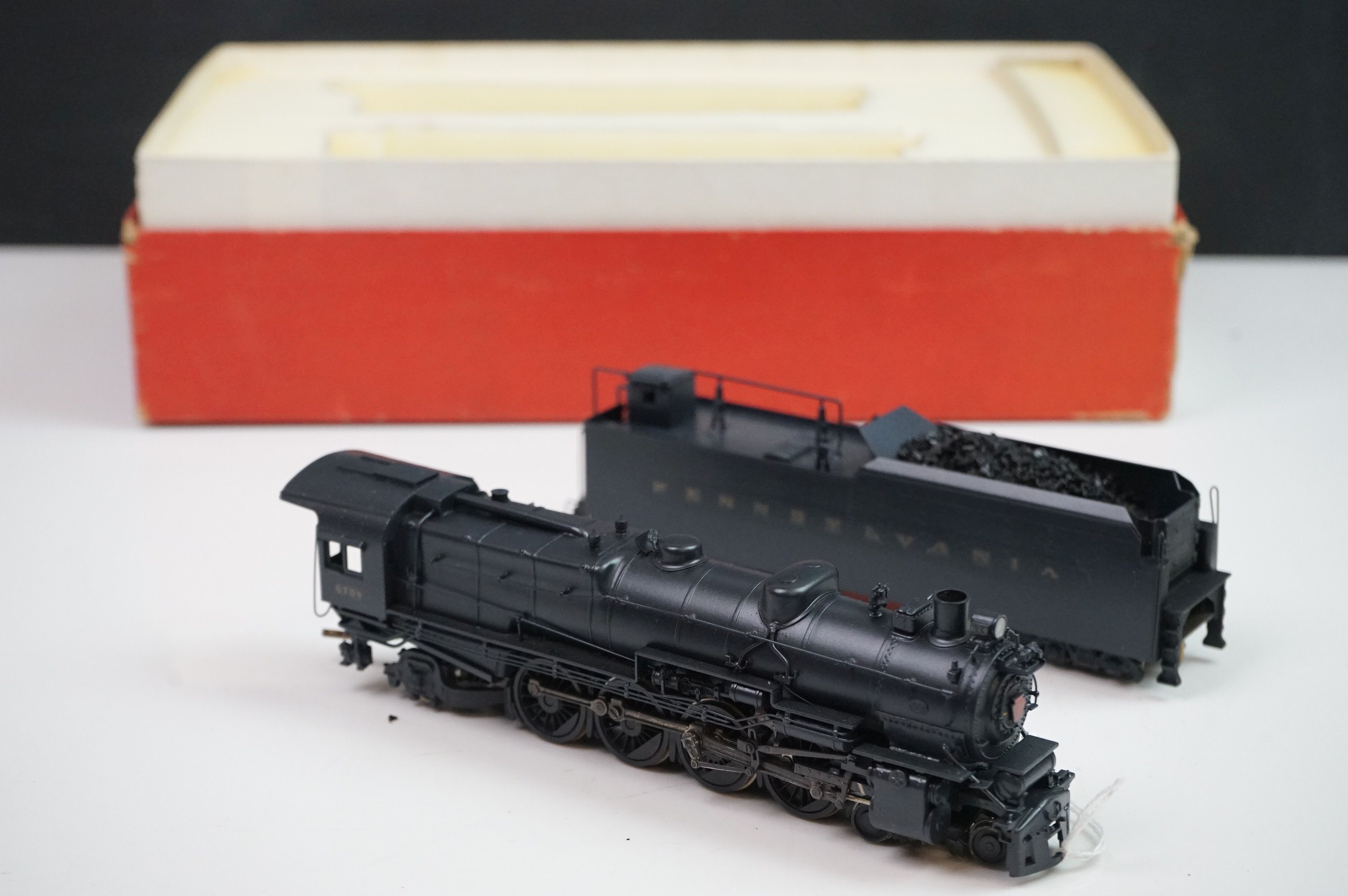 Boxed Westside Models HO gauge Pennsylvania M-1a 4-8-2 brass locomotive & tender made by Katsumi