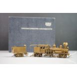 Boxed United Scale Models HO gauge Cherry River Shay 3 Truck Logging brass locomotive & tender