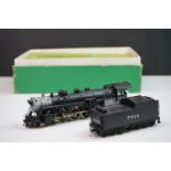 Boxed Overland Models Inc HO gauge CB&Q B-1A 4-8-2 Burlington Route brass locomotive & tender made