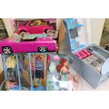Large group of cirac 1990s onwards dolls featuring Barbie, Brats, Disney etc, with many accessories,