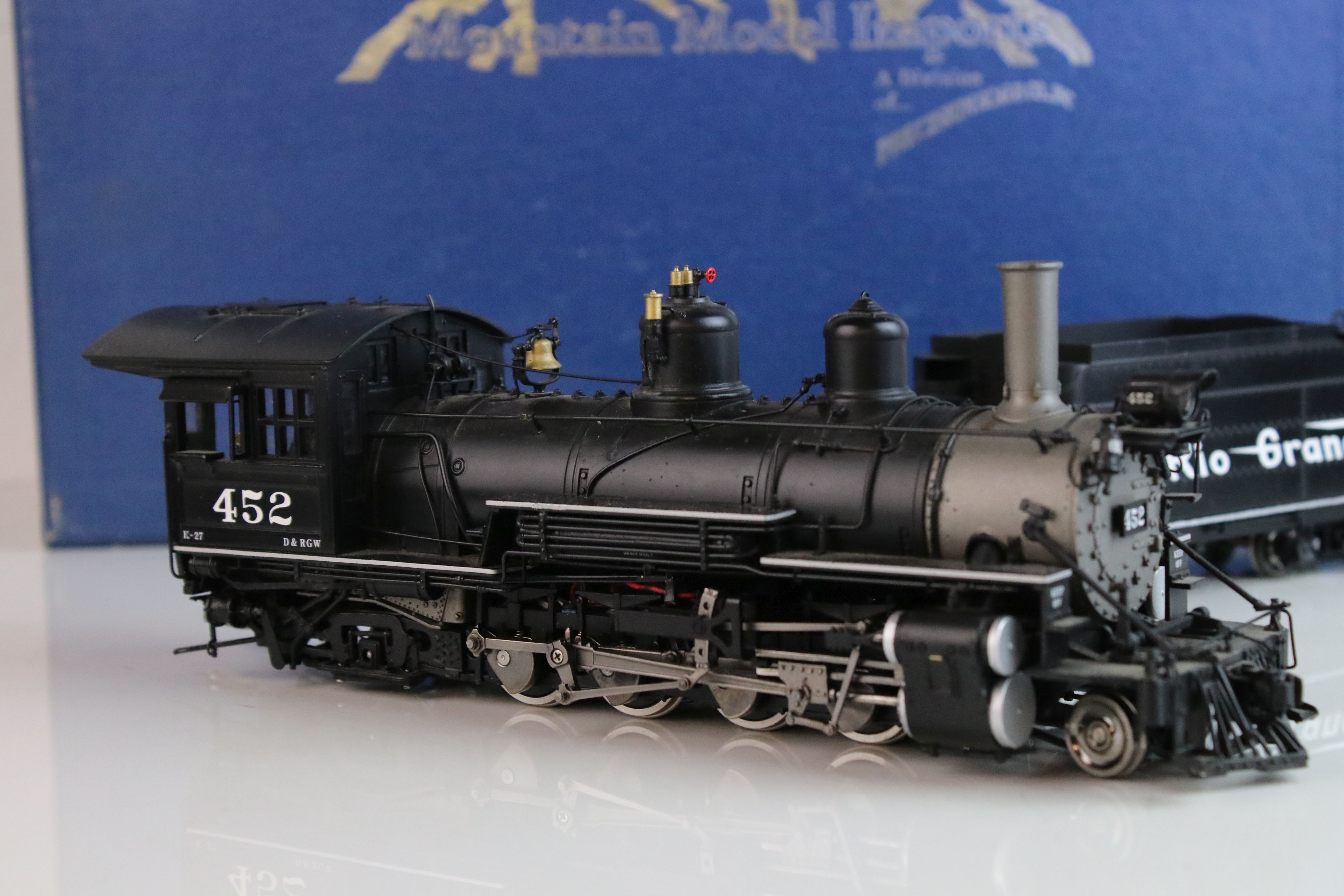 Boxed Mountain Model Imports (Korea) ON3Scale K-27 2-8-2 Factory Painted Road #452 D & RGW - Image 3 of 28