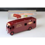 Boxed Dinky Supertoys 981 Horse Box diecast model in vg condition with some paint chips, decals