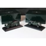 Two boxed 1:43 Minichamps Bentley diecast models in presentation boxes to include BL465 Speed Six