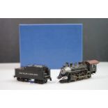 Boxed Pacific Fast Mail HO gauge Louisiana & Arkansas 4-6-0 brass locomotive & tender (Korea),