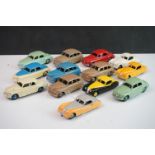 13 Mid 20th C Dinky diecast road models to include 5 x 156 Rover 75, 4 x Vanguard & 4 x 157