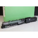 Boxed Overland Models Inc HO gauge D&RGW 'M-68' 4-8-4 1802 locomotive & tender made by Ajin