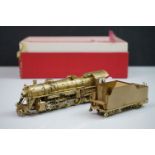 Boxed Key Imports HO gauge CGW #750 Mikado brass locomotive & tender, made in Korea by Samhongsa,