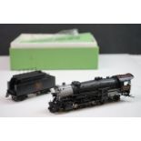 Boxed Overland Models INC HO gauge CB&Q Q-4 2-8-2 5509 Burlington Route brass locomotive & tender