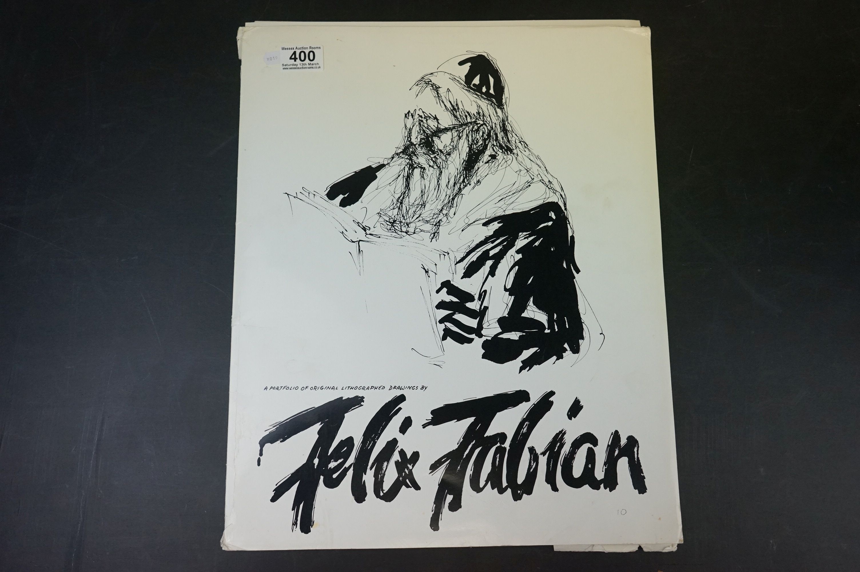 Felix Fabian 1913 - 1979 a portfolio of 14 original lithographs drawings published 1968.