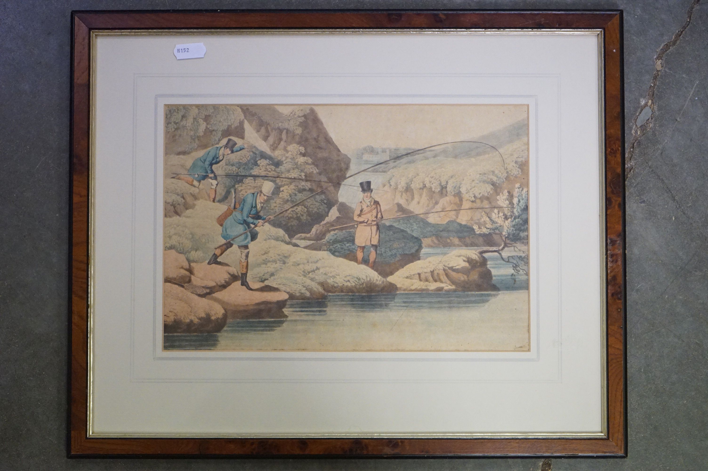 A group of paintings and prints to include a pair of antique maple framed prints of 19th gents - Image 12 of 30