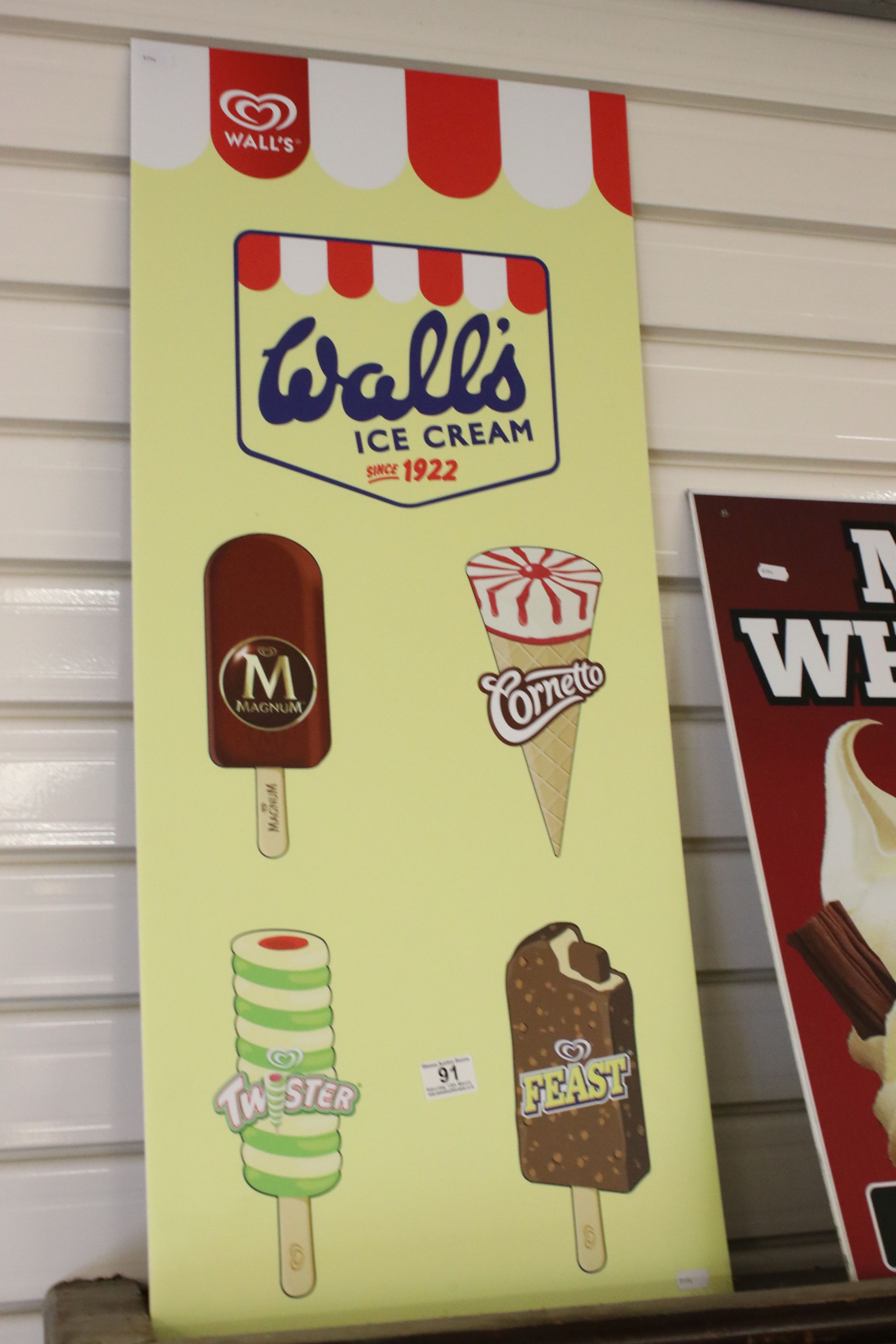 Three contemporary Ice Cream advertising signs to include 2 x Walls and Mr Whippy - Image 3 of 4