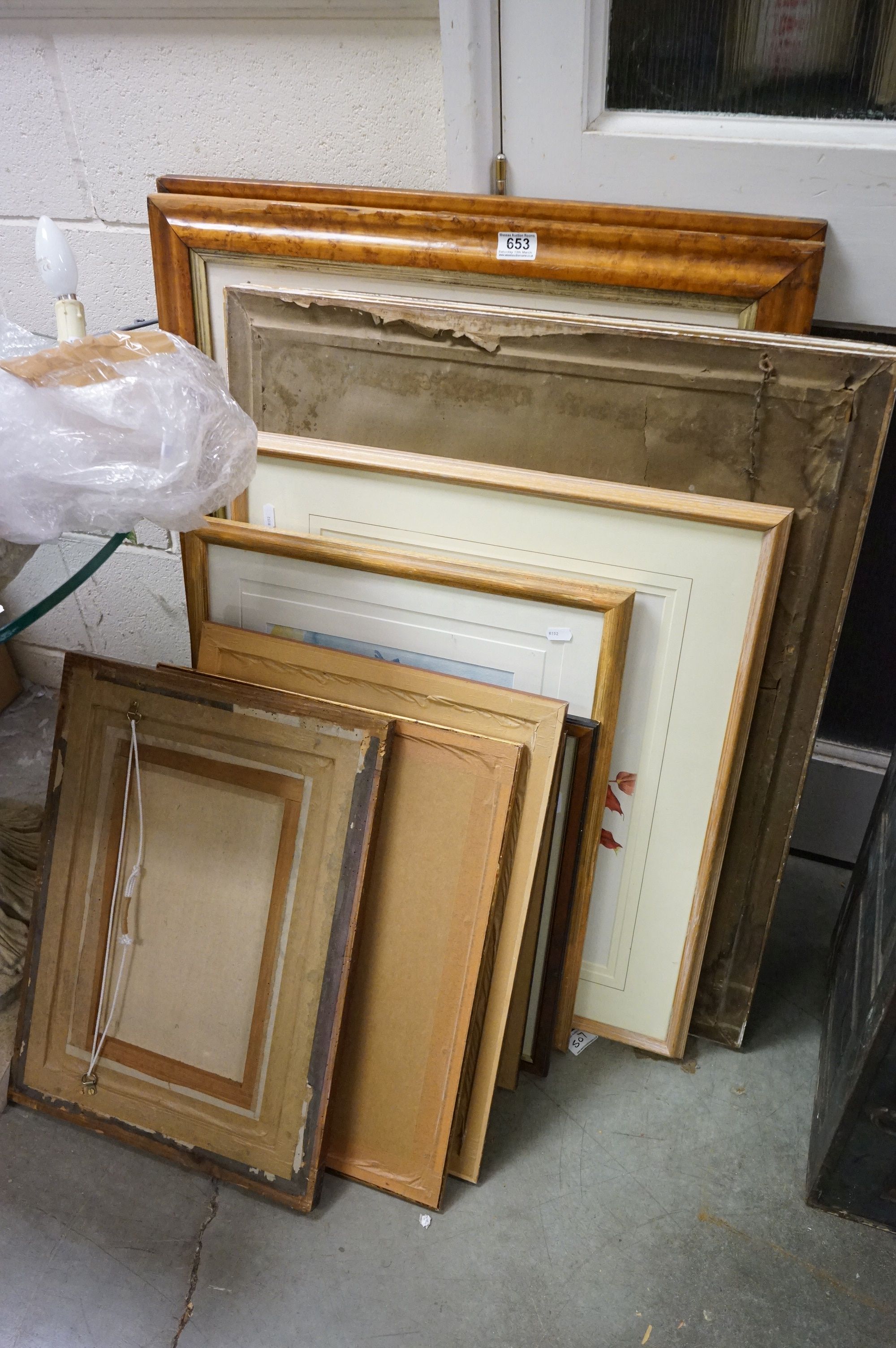 A group of paintings and prints to include a pair of antique maple framed prints of 19th gents