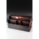 Mahogany Five Section Desk Tidy