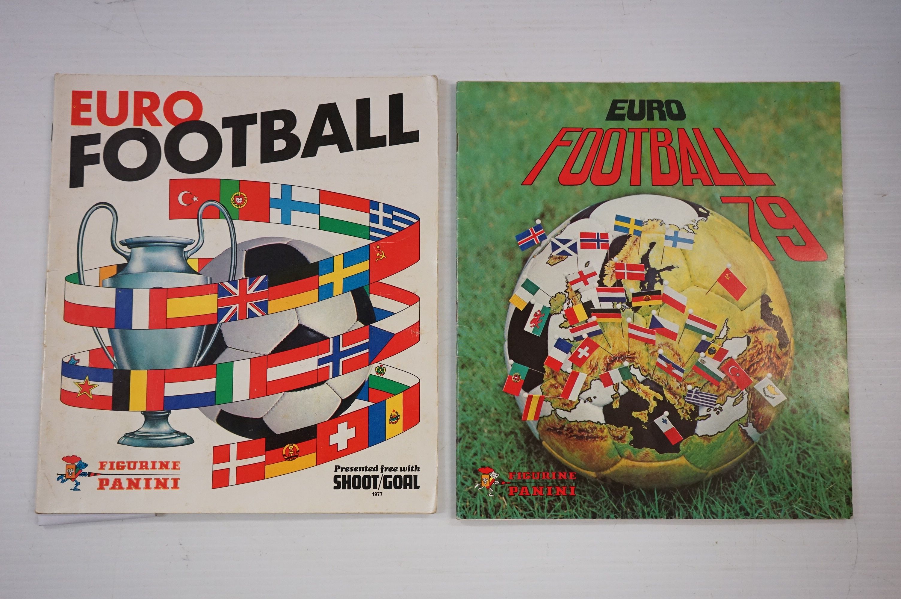 Football Sticker Albums - Two Euro Football Panini albums to include 79 and 1977, both complete