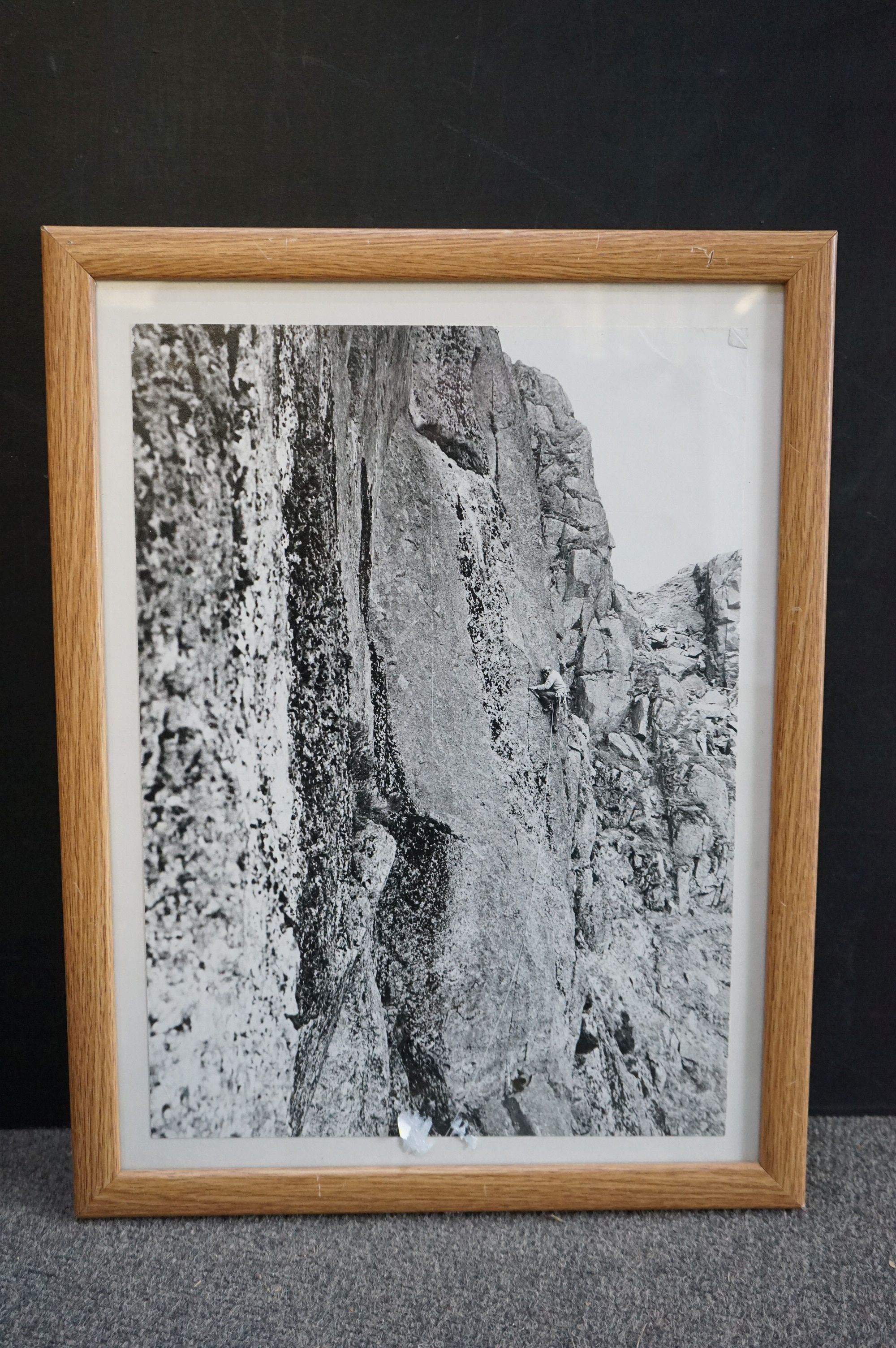 A large quantity of black and white mountaineering photographs with mountain Gallery hand written - Image 12 of 27