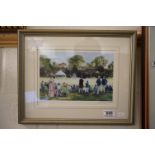 John Strickland Goodall, Signed Limited Edition Print ' The School Match ' no. 52/200, 25cms x