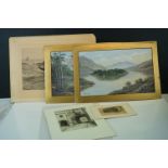 Two oil on card C.F. Hurst 20th century painting depicting rural lake scenes signed and dated 1926