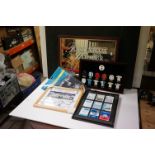 Football Memorabilia - Four framed Tottenham Hotspur display items to include signed photo 2007-