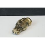 Brass horses head vesta case