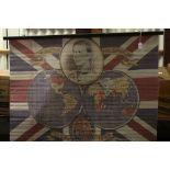 King Edward VIII Coronation canvas banner h 75cm
