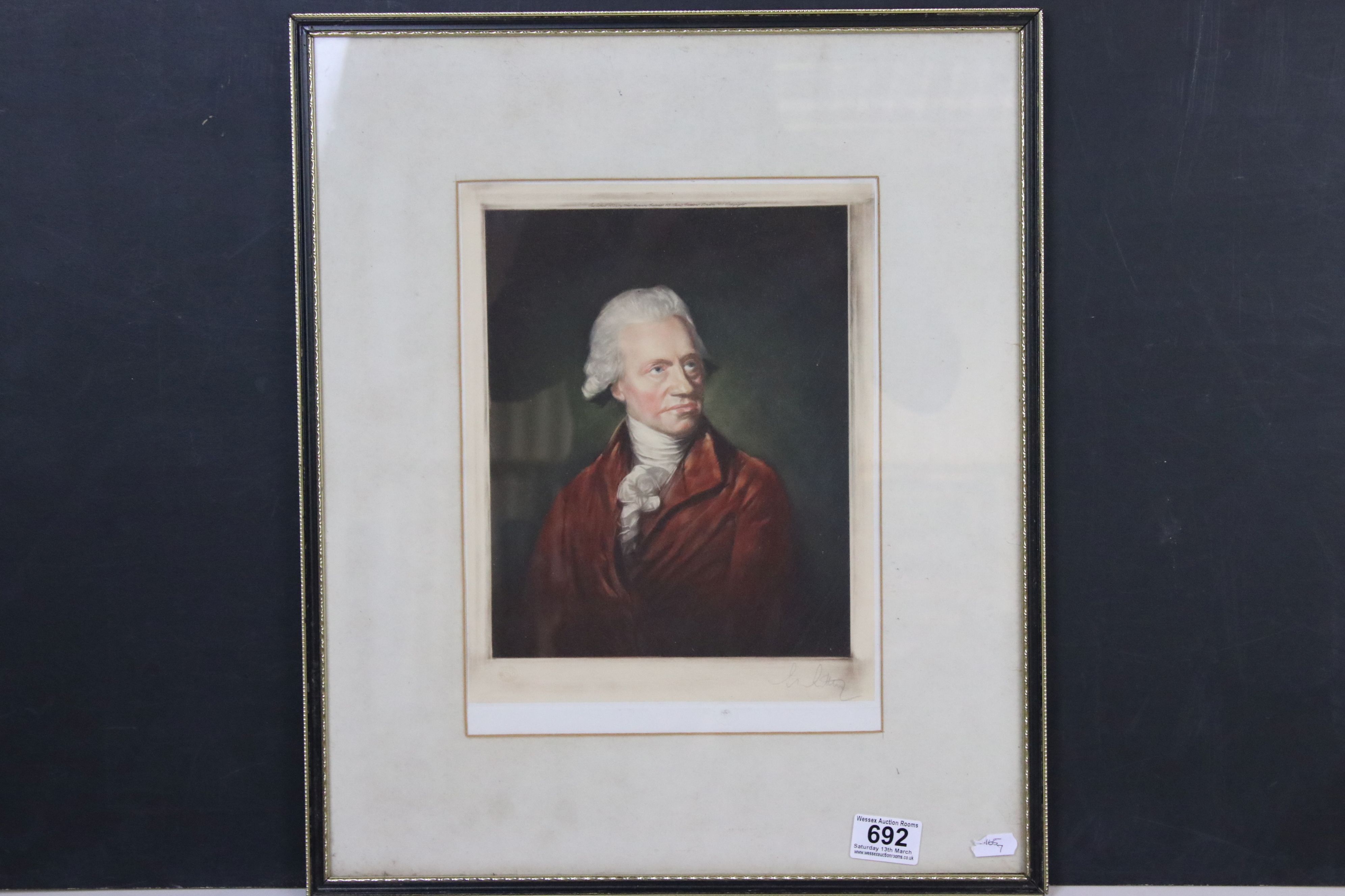 Frederick William Herschel 1738-1822 framed Mezzotint portrait of The Britain composer and a