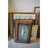 Seven Framed Pictures and Prints including Pair of 19th century style Coloured Horse Racing