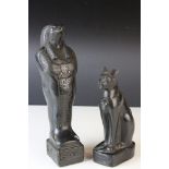 Two carved stone Egyptian Gods