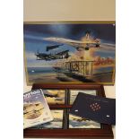 Large ceramic '100 Years Of Flight' wall plaque, plus The Magnificent 4