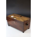 George IV mahogany tea caddy