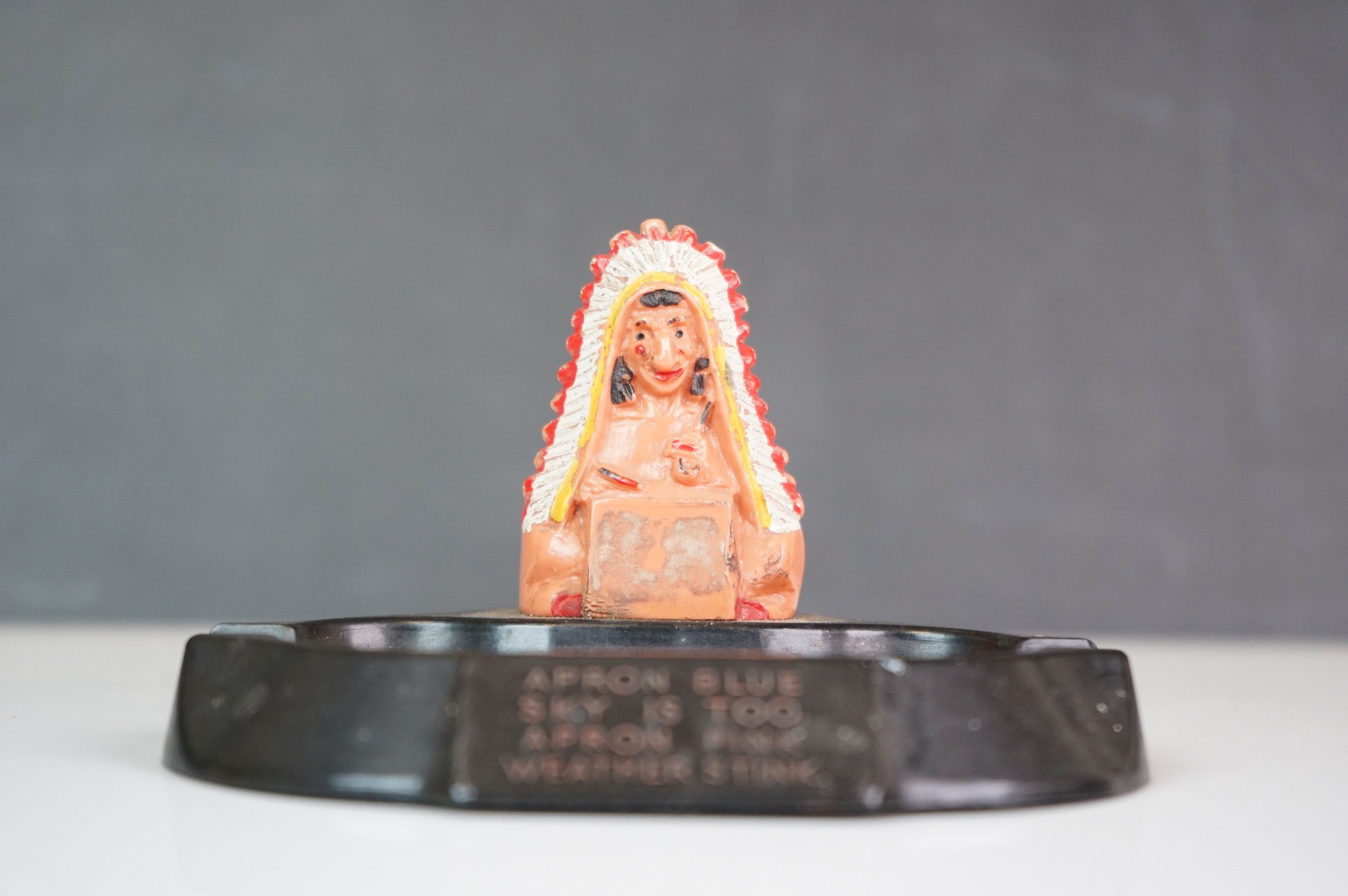 A Vogue Selco 1930's bakelite ashtray "Apron Blue" with a native American Indian. - Image 2 of 8