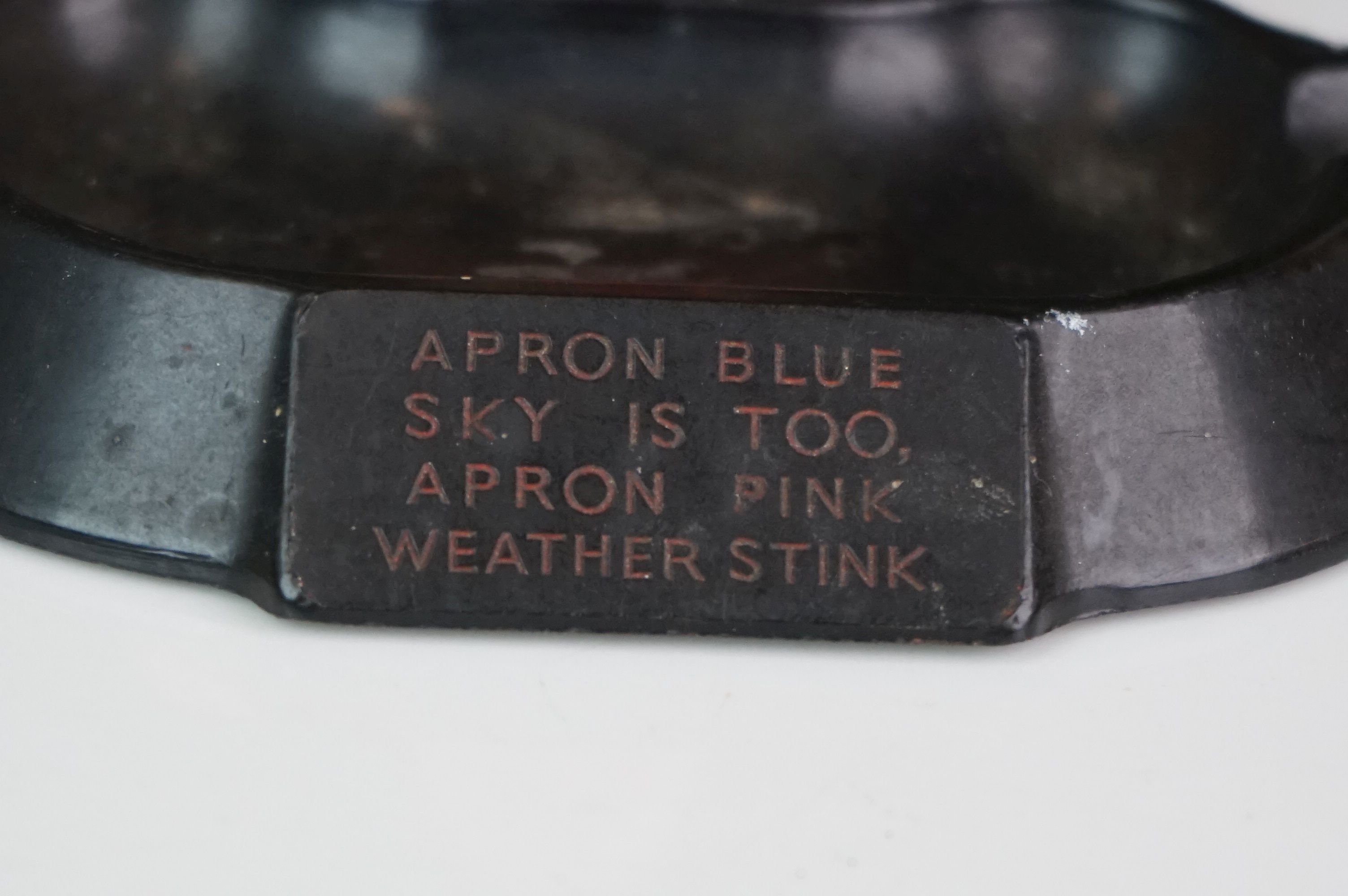 A Vogue Selco 1930's bakelite ashtray "Apron Blue" with a native American Indian. - Image 3 of 8