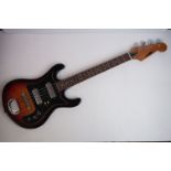 Guitar - Vintage Satellite 66/W short scale bass guitar in heavily playworn condition. Comes with