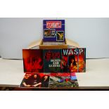 Vinyl - Around 55 Metal and Rock LPs to include WASP, Uriah Heep, Iron Maiden, Saxon etc, sleeves