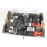 Selection of compact 35mm and 110 film cameras, to include Olympus, Pentax, Nikon etc