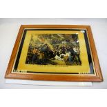 A Framed And Glazed Picture Titled "Death Of Nelson At Trafalgar", Measures approx 68cm x 53cm.