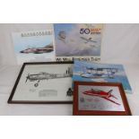 A Collection Of Royal Air Force Collectables To Include Two Framed Pictures.