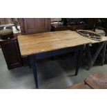 Cottage pine kitchen table, 120cms long