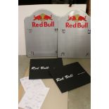 A Red Bull advertising stand.