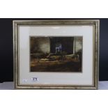 Don Farrell Canadian artist watercolour still life of chair in a doorway signed Mall Gallerie