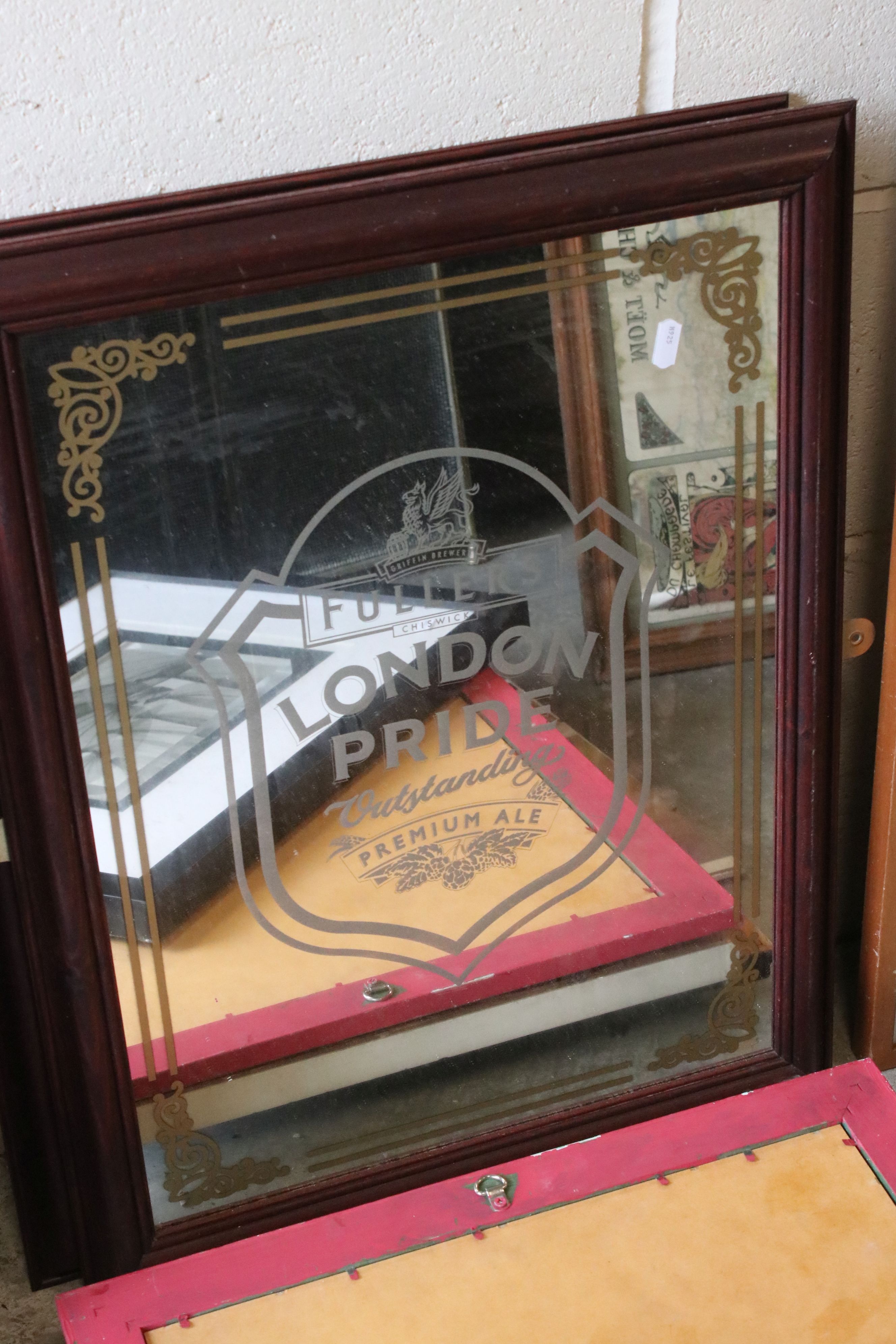 A pair of London Pride vintage pub mirrors, two similar Art Deco Style Moet & Chandon mirrors - Image 8 of 9