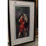 Robert O Lenkiewicz 1941 - 2002 limited edition print Moi Wong Dancing With The Artist 121/450m